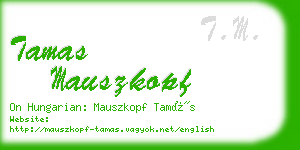 tamas mauszkopf business card